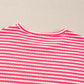 Striped Round Neck Long Sleeve Top