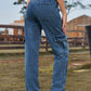 High Waist Cargo Jeans