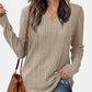 V-Neck Long Sleeve T-Shirt