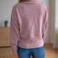 Front Slit Decorative Button Turtleneck Sweater