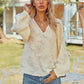 V-Neck Long Sleeve Blouse