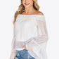 Swiss Dot Off-Shoulder Blouse