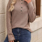 Half Button Long Sleeve T-Shirt