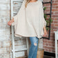 Round Neck Batwing Sleeve Sweater