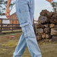 High Waist Cargo Jeans