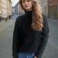 Solid Color Turtleneck Long Sleeve Sweater