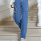 High Waist Straight Leg Jeans with Pockets
