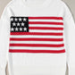 US Flag Side Slit Drop Shoulder Sweater