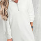 Half Zip Dropped Shoulder Mini Sweatshirt Dress