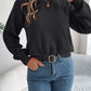 Openwork Round Neck Long Sleeve Sweater