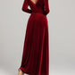 Velvet Square Neck Long Sleeve Dress