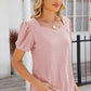 Eyelet Puff Sleeve T-Shirt