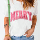 MERRY Round Neck Short Sleeve T-Shirt