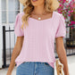 Eyelet Puff Sleeve T-Shirt