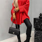 Round Neck Batwing Sleeve Sweater