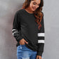 Full Size Striped Round Neck Long Sleeve T-Shirt