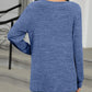 Cutout Round Neck Long Sleeve T-Shirt