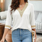 V-Neck Eyelet Blouse