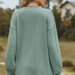 Textured V-Neck Dropped Shoulder T-Shirt