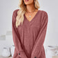 V-Neck Dropped Shoulder T-Shirt