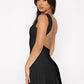 Backless Wide Strap Mini Dress