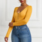 Half Zip Scoop Neck Long Sleeve Bodysuit