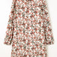 Floral Round Neck Long Sleeve Dress