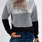 Color Block Drop Shoulder Long Sleeve Sweater