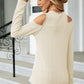 Round Neck Cold Shoulder T-Shirt