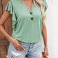 Notched Cap Sleeve T-Shirt