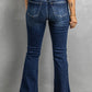 Button Fly Distressed Bootcut Jeans