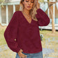 V-Neck Long Sleeve Blouse