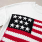 US Flag Round Neck Long Sleeve Knit Top