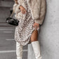 Leopard V-Neck Long Sleeve Dress