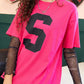 Letter Graphic Round Neck Half Sleeve T-Shirt