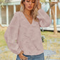 V-Neck Long Sleeve Blouse