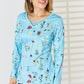 Crisscross Printed Long Sleeve T-Shirt