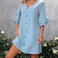 V-Neck Half Sleeve Mini Dress