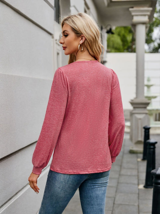 V-Neck Long Sleeve T-Shirt