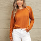 Long Raglan Sleeve Round Neck Top