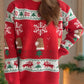 Christmas Element Round Neck Long Sleeve Sweater