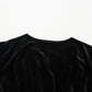 Surplice Long Sleeve Velvet Dress