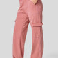 High Waist Straight Leg Cargo Jeans