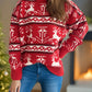 Christmas Element Round Neck Long Sleeve Sweater