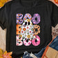 BOO Ghost Graphic Round Neck Short Sleeve T-Shirt