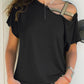 Asymmetrical Neck Short Sleeve T-Shirt