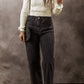 Cable-Knit Round Neck Long Sleeve Sweater