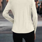 Full Size Crisscross Contrast Trim Long Sleeve T-Shirt