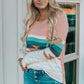 Geometric Round Neck Long Sleeve T-Shirt