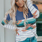 Geometric Round Neck Long Sleeve T-Shirt